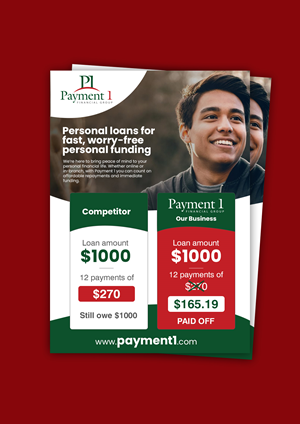 Diseño de Flyer por chandrayaan.creative para Payment 1 Financial | Diseño: #34090273