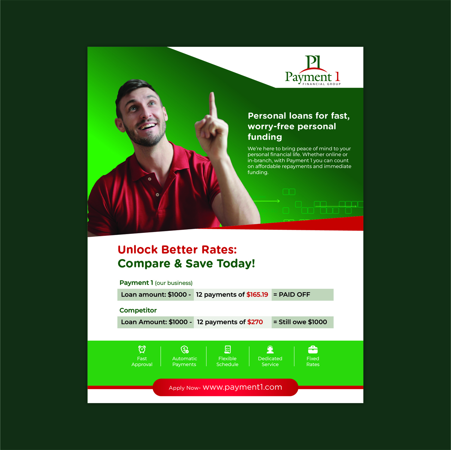 Flyer-Design von GMWIRE für Payment 1 Financial | Design #34135254