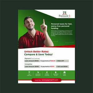Diseño de Flyer por GMWIRE para Payment 1 Financial | Diseño #34135254