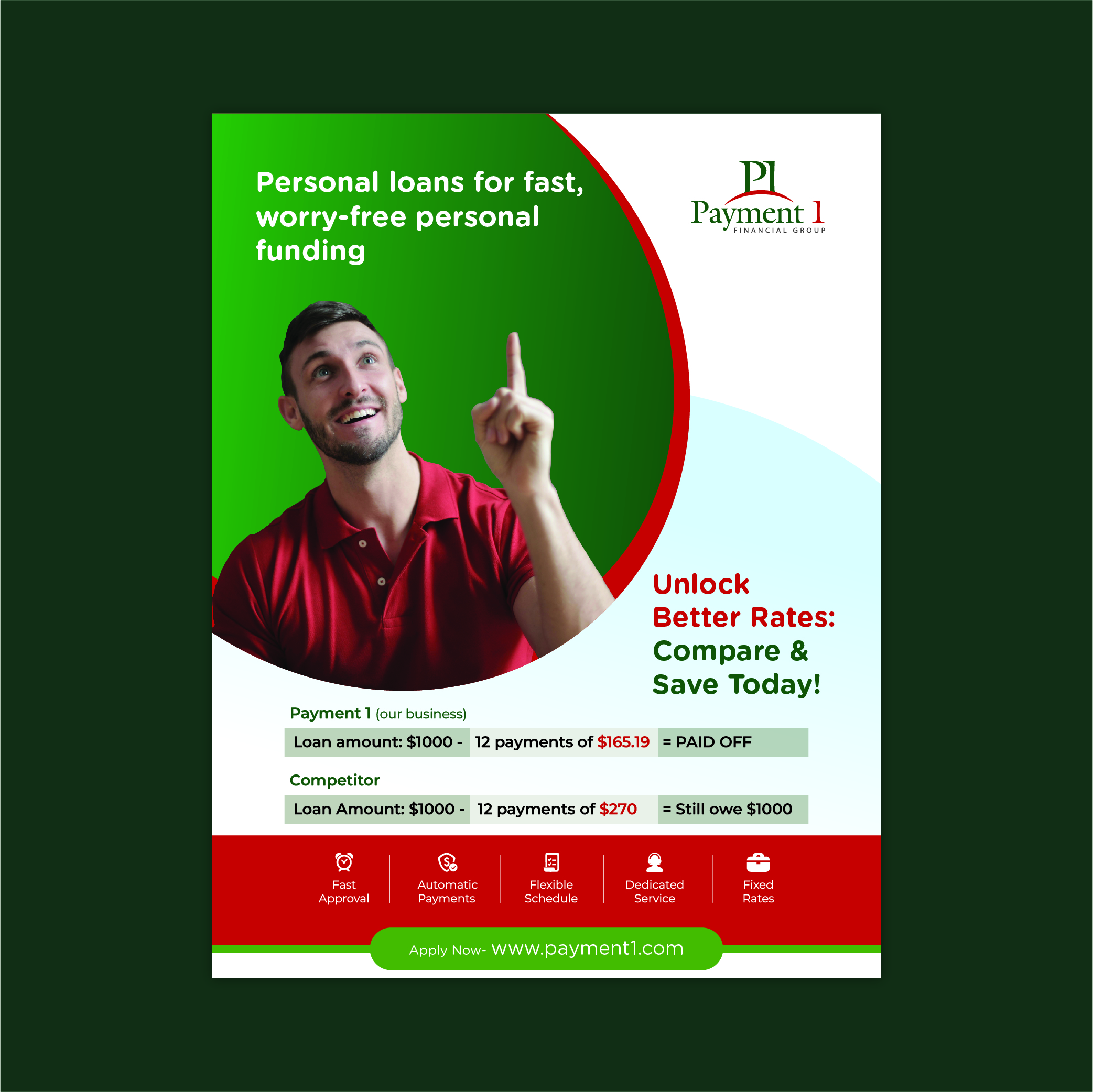 Flyer Design by GMWIRE for Payment 1 Financial | Design #34135475