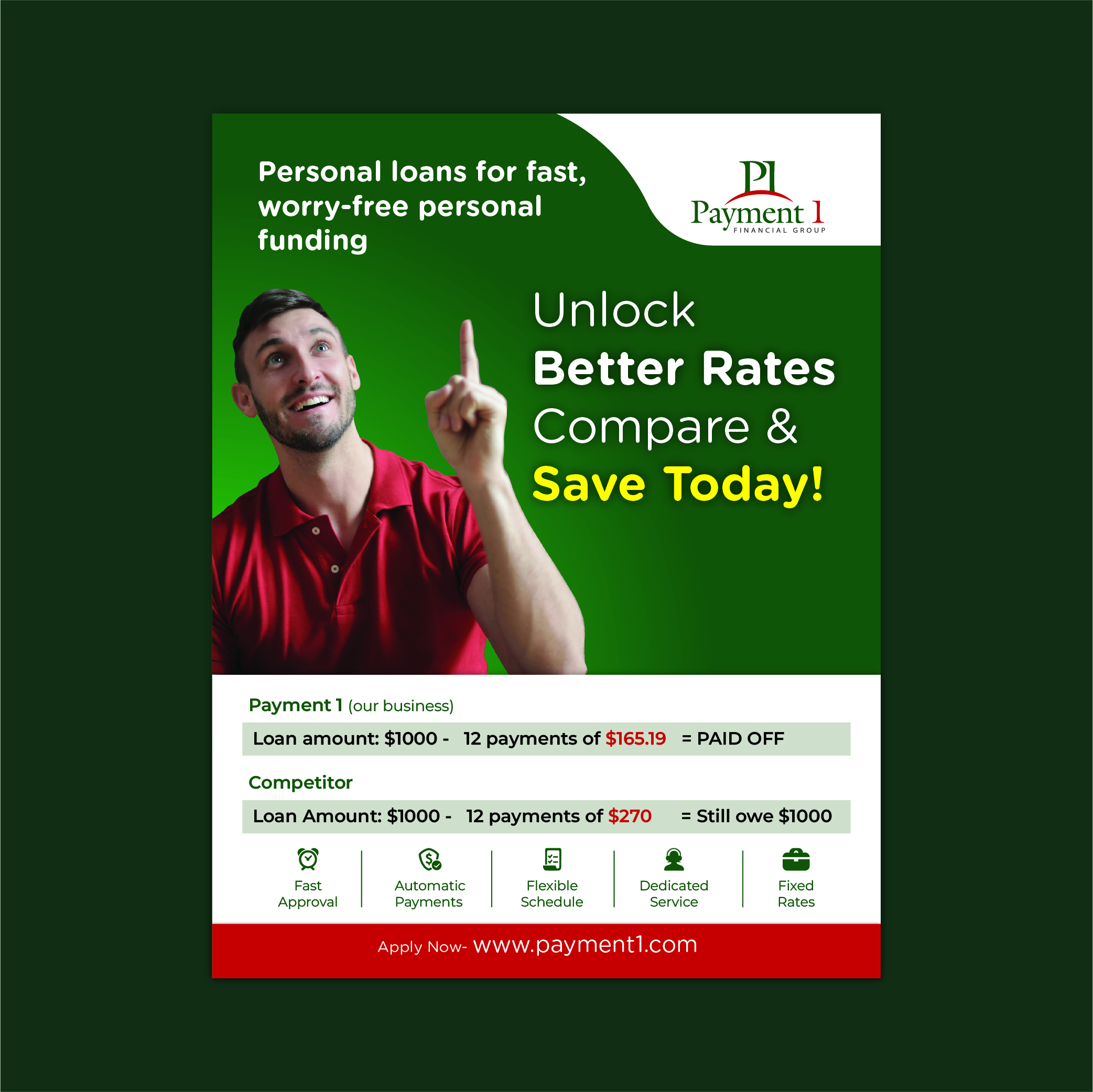 Flyer Design by GMWIRE for Payment 1 Financial | Design #34135476