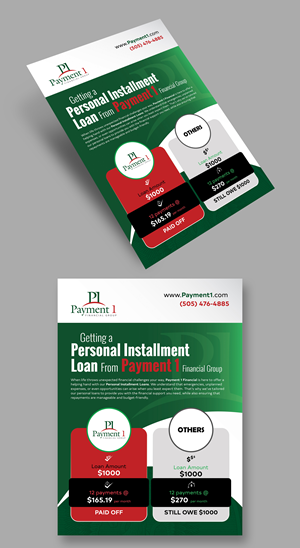 Diseño de Flyer por Impressive Designs para Payment 1 Financial | Diseño #34097099