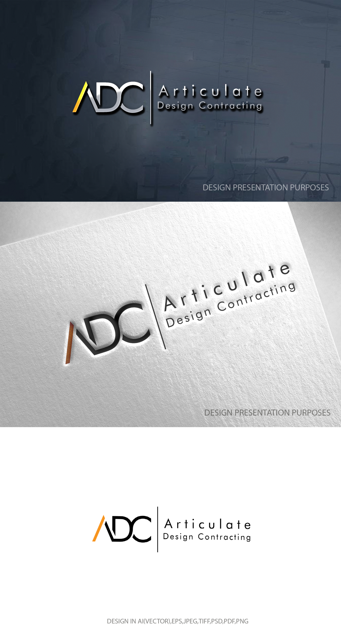 Logo Design by zebronicgraphic for Articulate Design Contracting, INC | Design #34092719