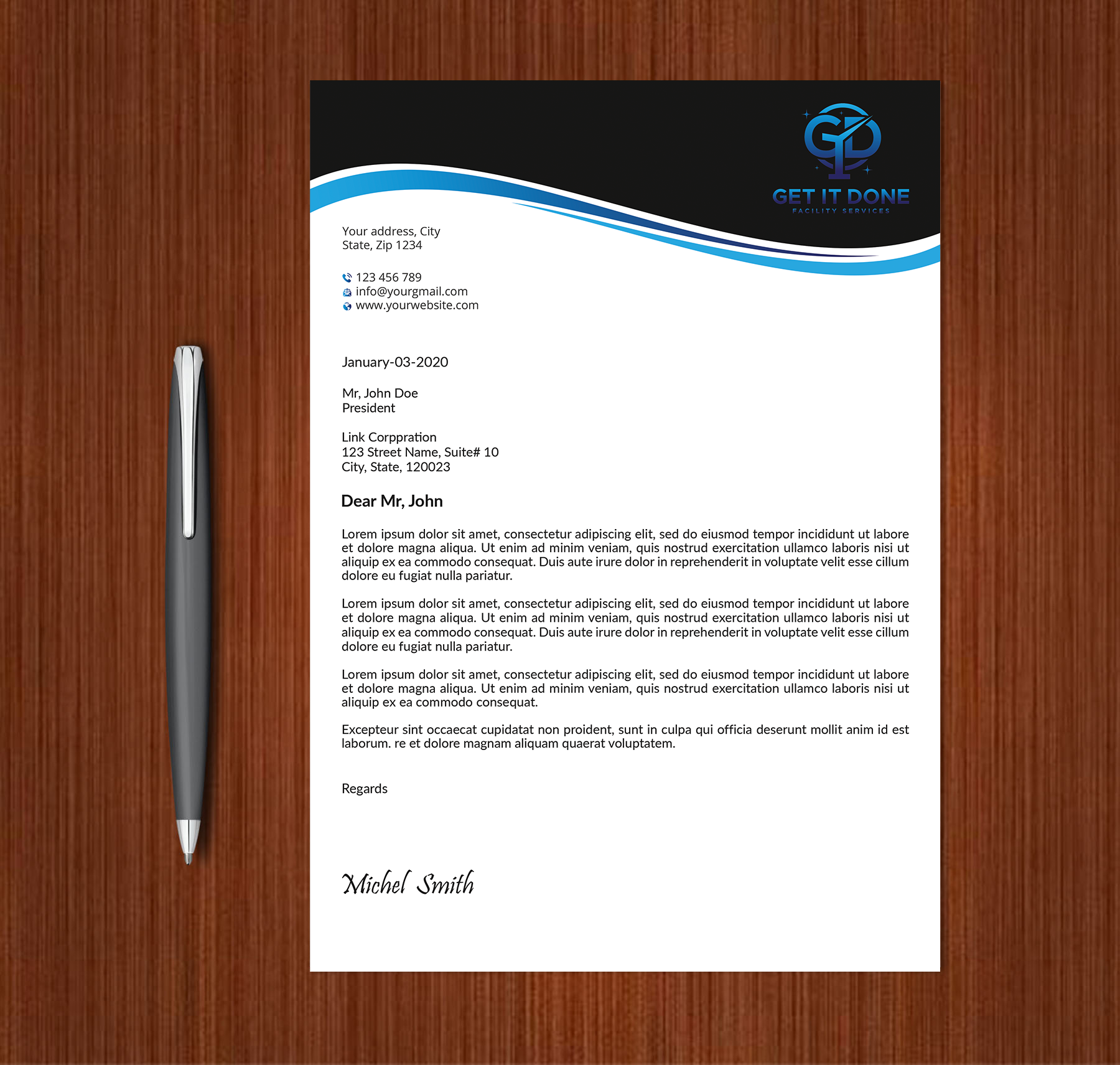 Letterhead Design by Expert Bappy for this project | Design #34089096
