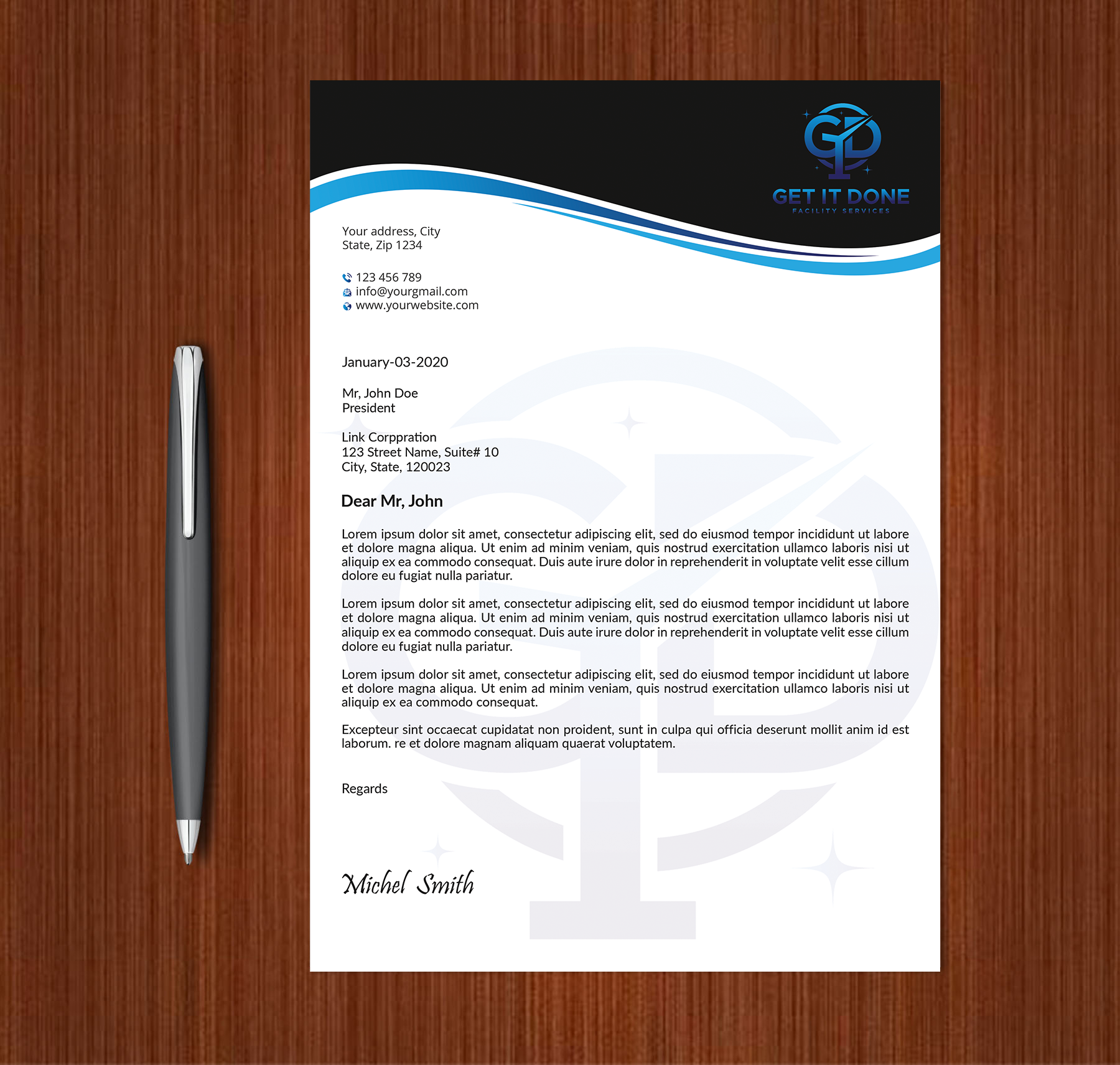 Letterhead Design by Expert Bappy for this project | Design #34089097