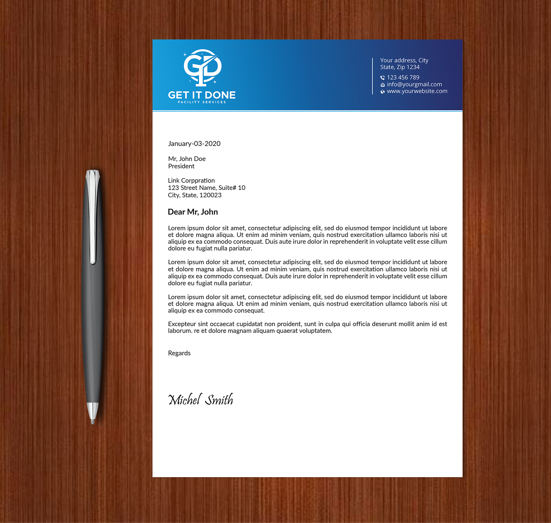 Letterhead Design by Expert Bappy for this project | Design #34089098