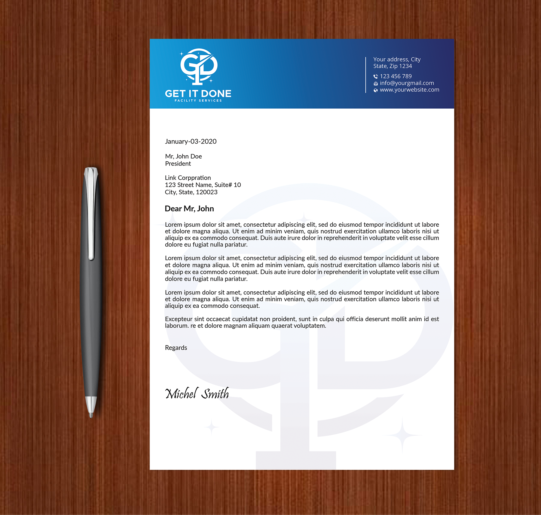 Letterhead Design by Expert Bappy for this project | Design #34089125
