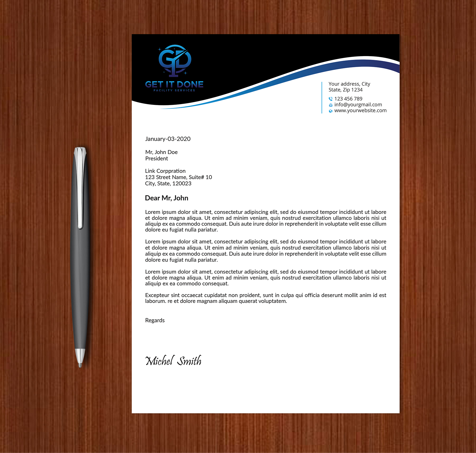 Letterhead Design by Expert Bappy for this project | Design #34089130