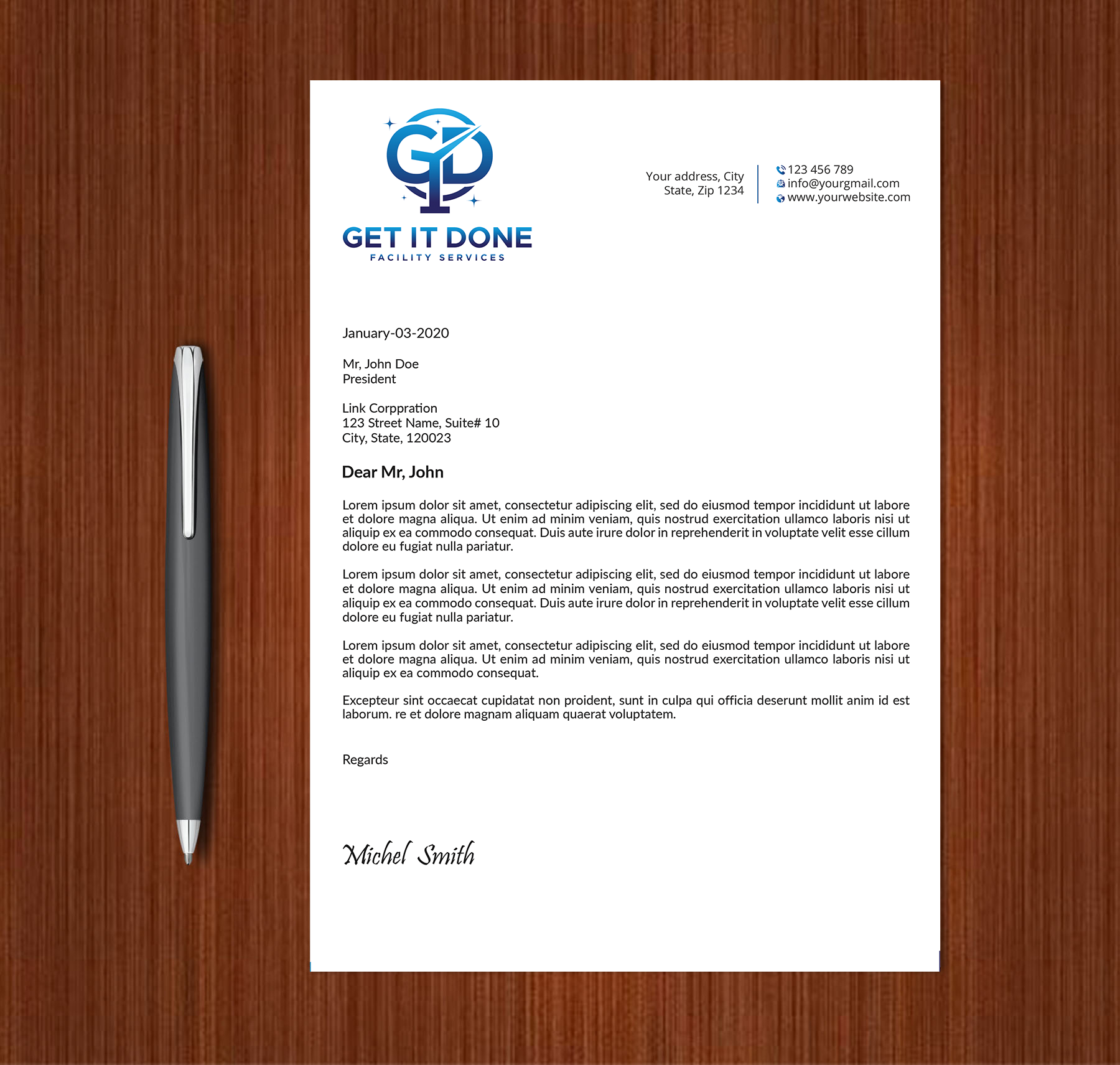 Letterhead Design by Expert Bappy for this project | Design #34089207
