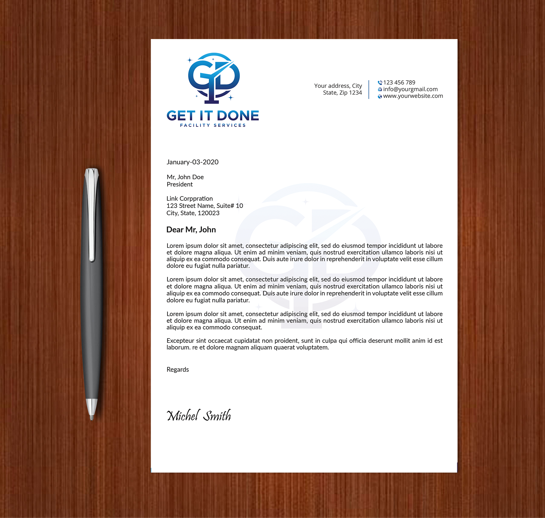 Letterhead Design by Expert Bappy for this project | Design #34089214
