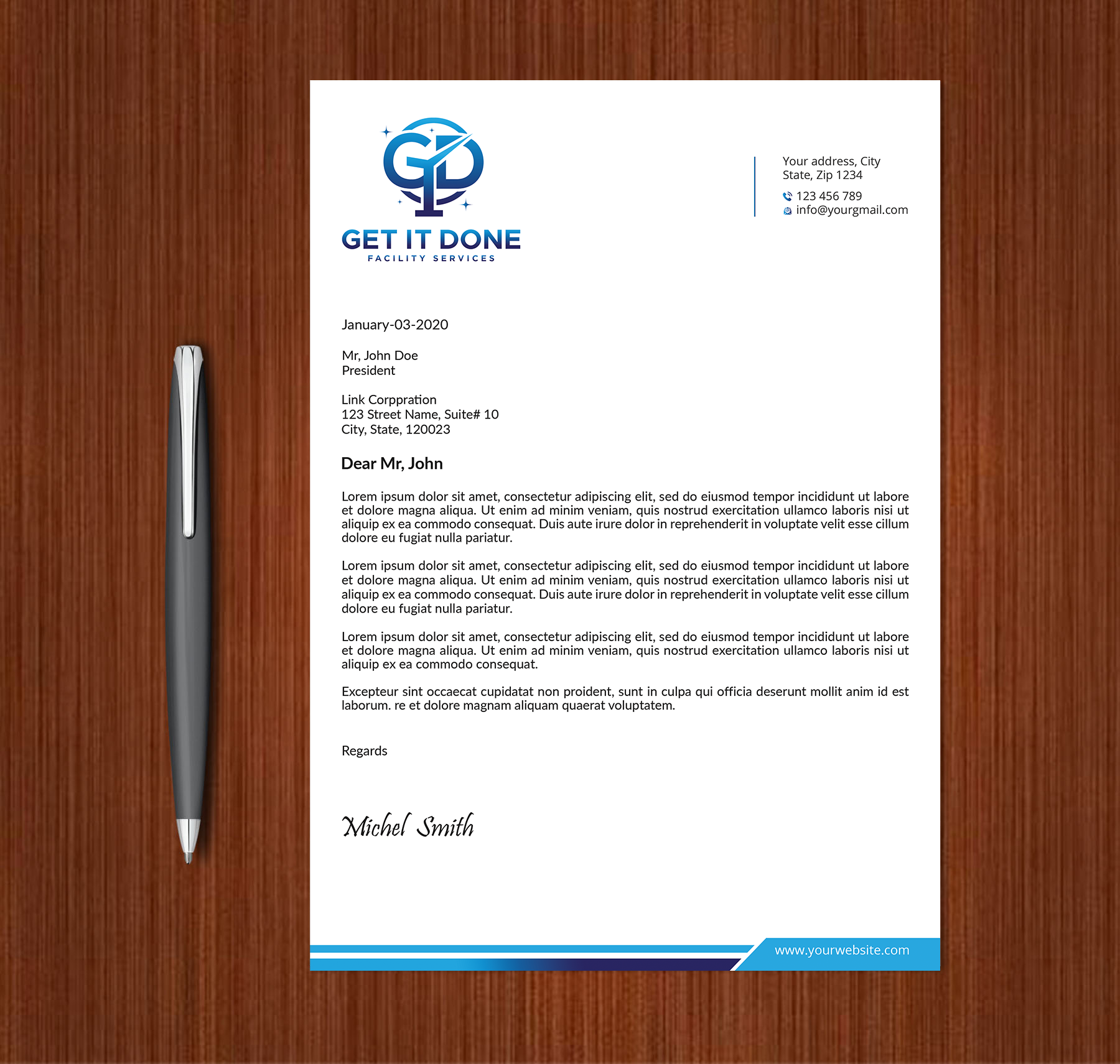 Letterhead Design by Expert Bappy for this project | Design #34089248