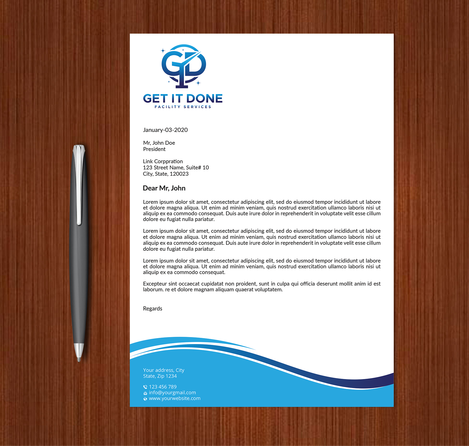 Letterhead Design by Expert Bappy for this project | Design #34089406