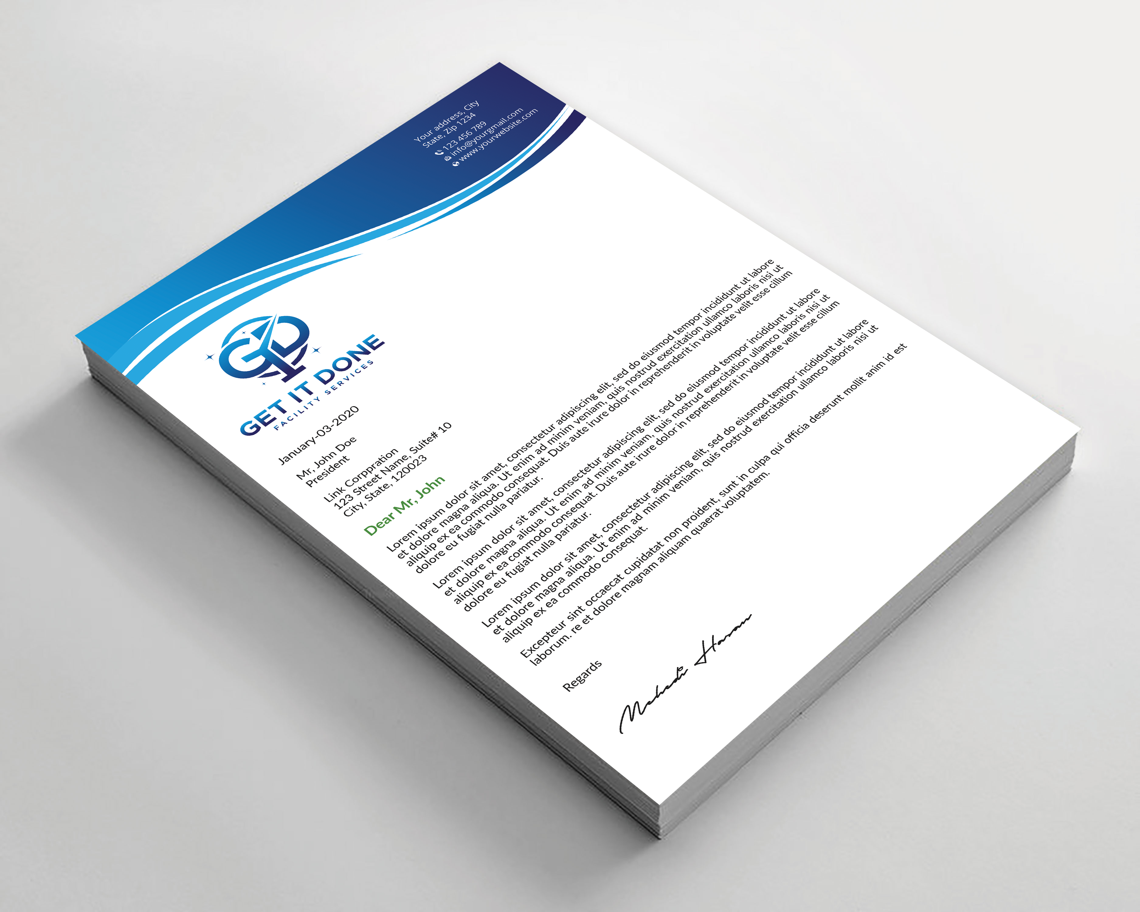 Letterhead Design by Expert Bappy for this project | Design #34089443