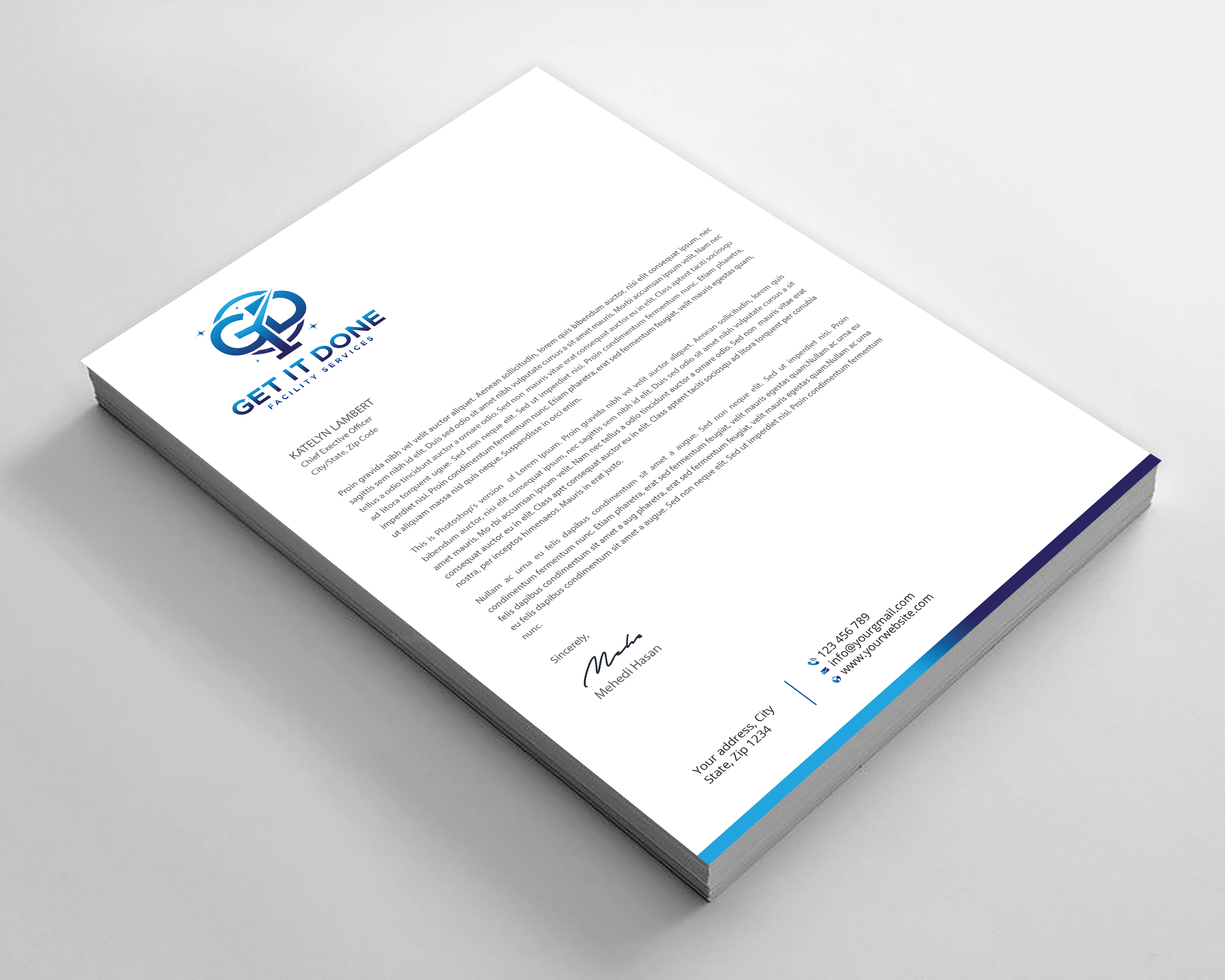 Letterhead Design by Expert Bappy for this project | Design #34089865