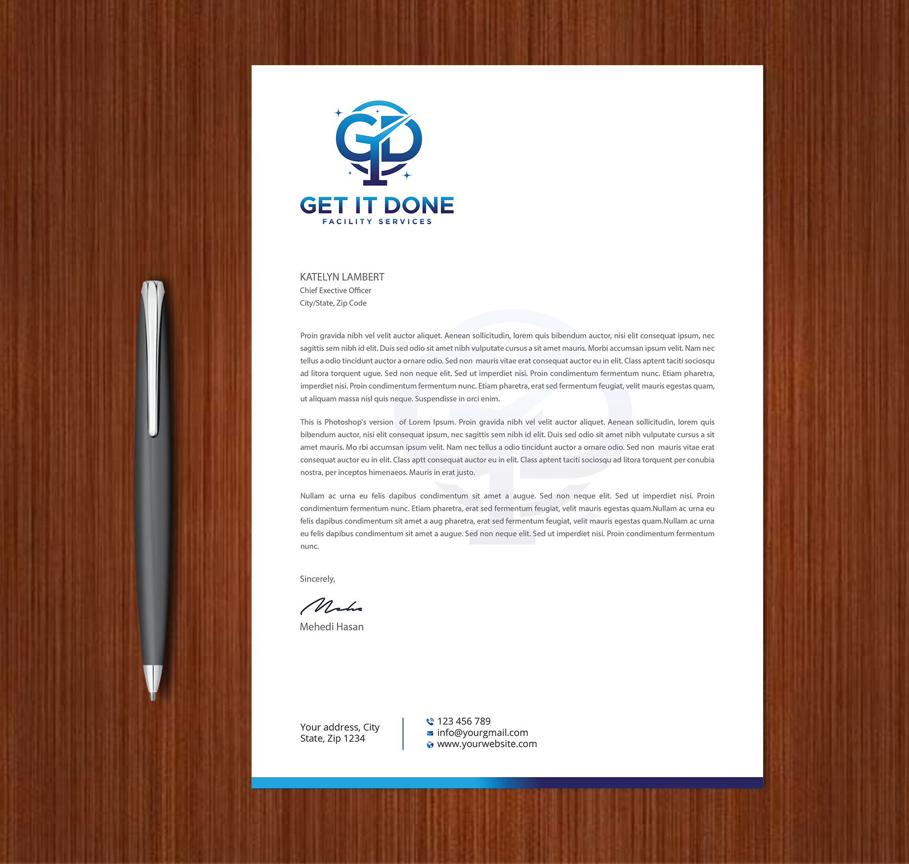 Letterhead Design by Expert Bappy for this project | Design #34089866