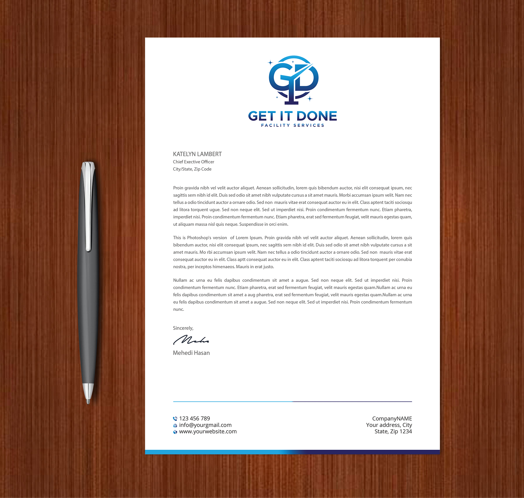 Letterhead Design by Expert Bappy for this project | Design #34089867