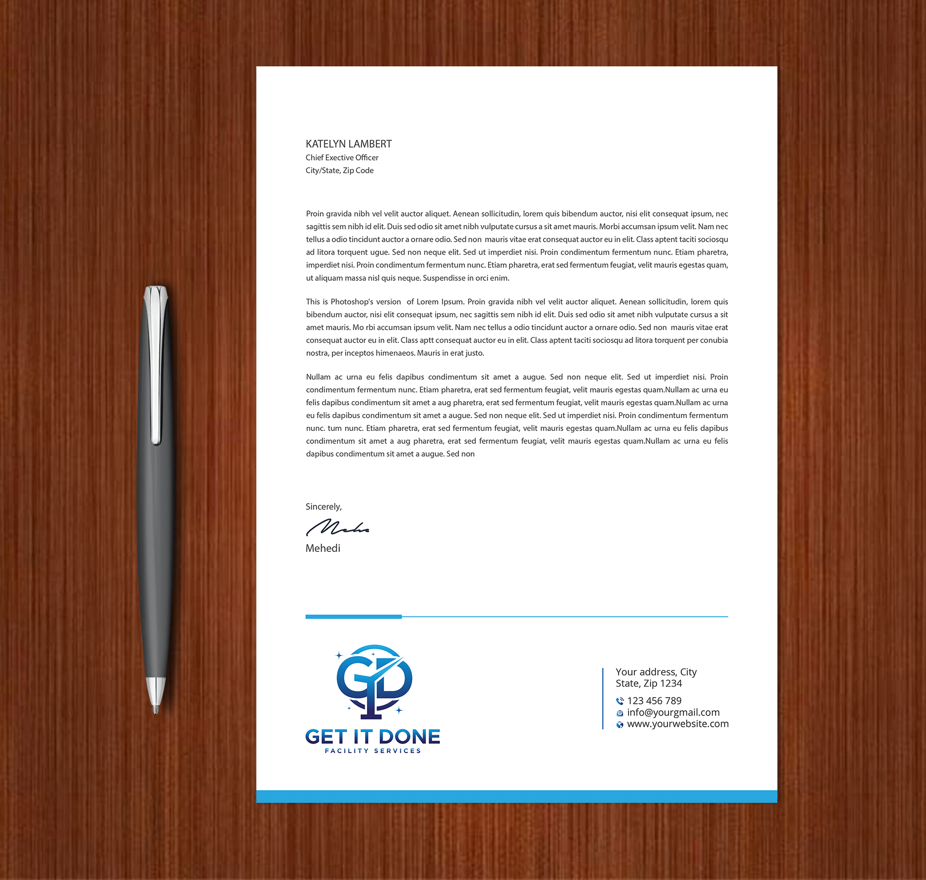 Letterhead Design by Expert Bappy for this project | Design #34089900