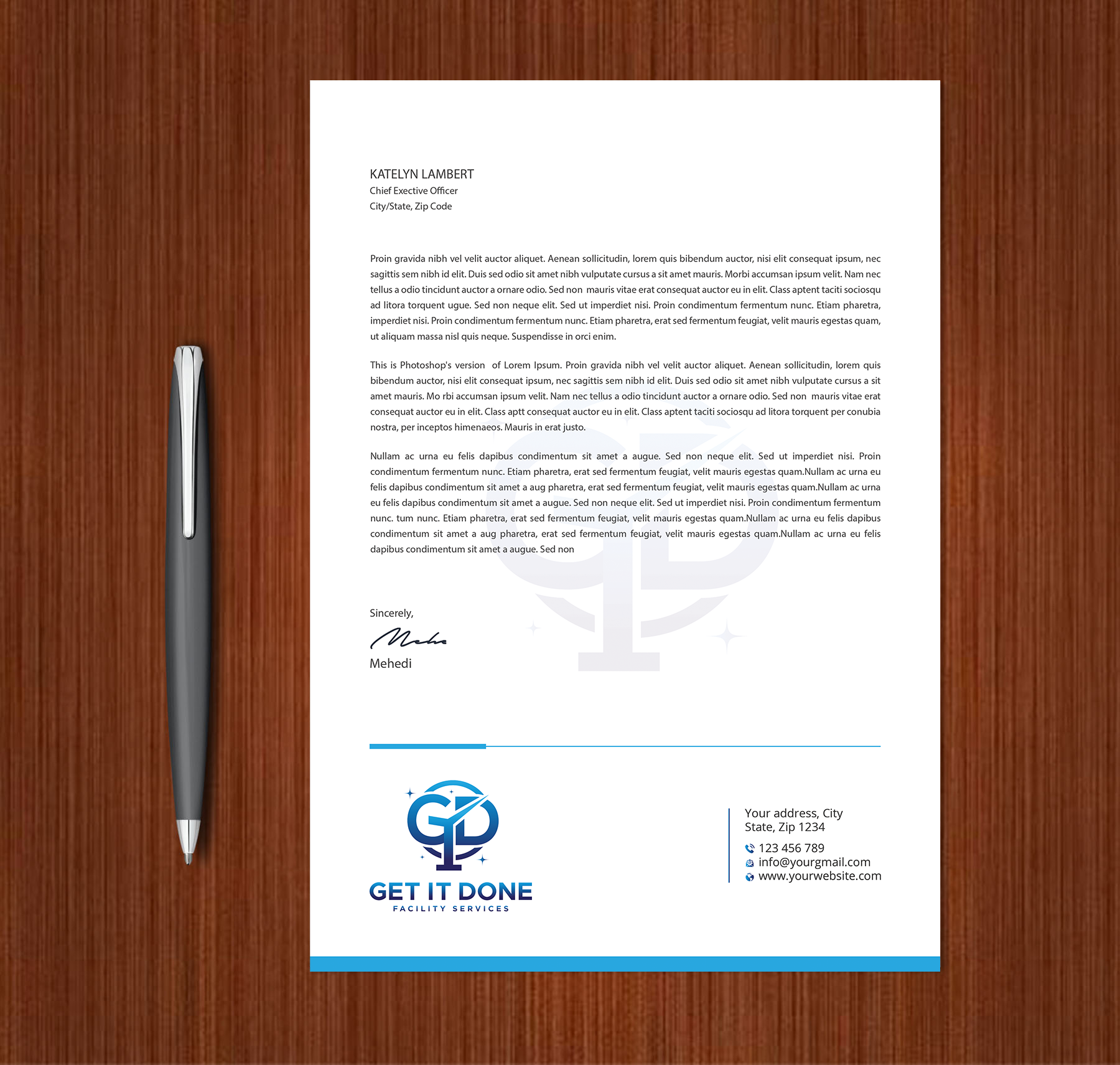 Letterhead Design by Expert Bappy for this project | Design #34089918