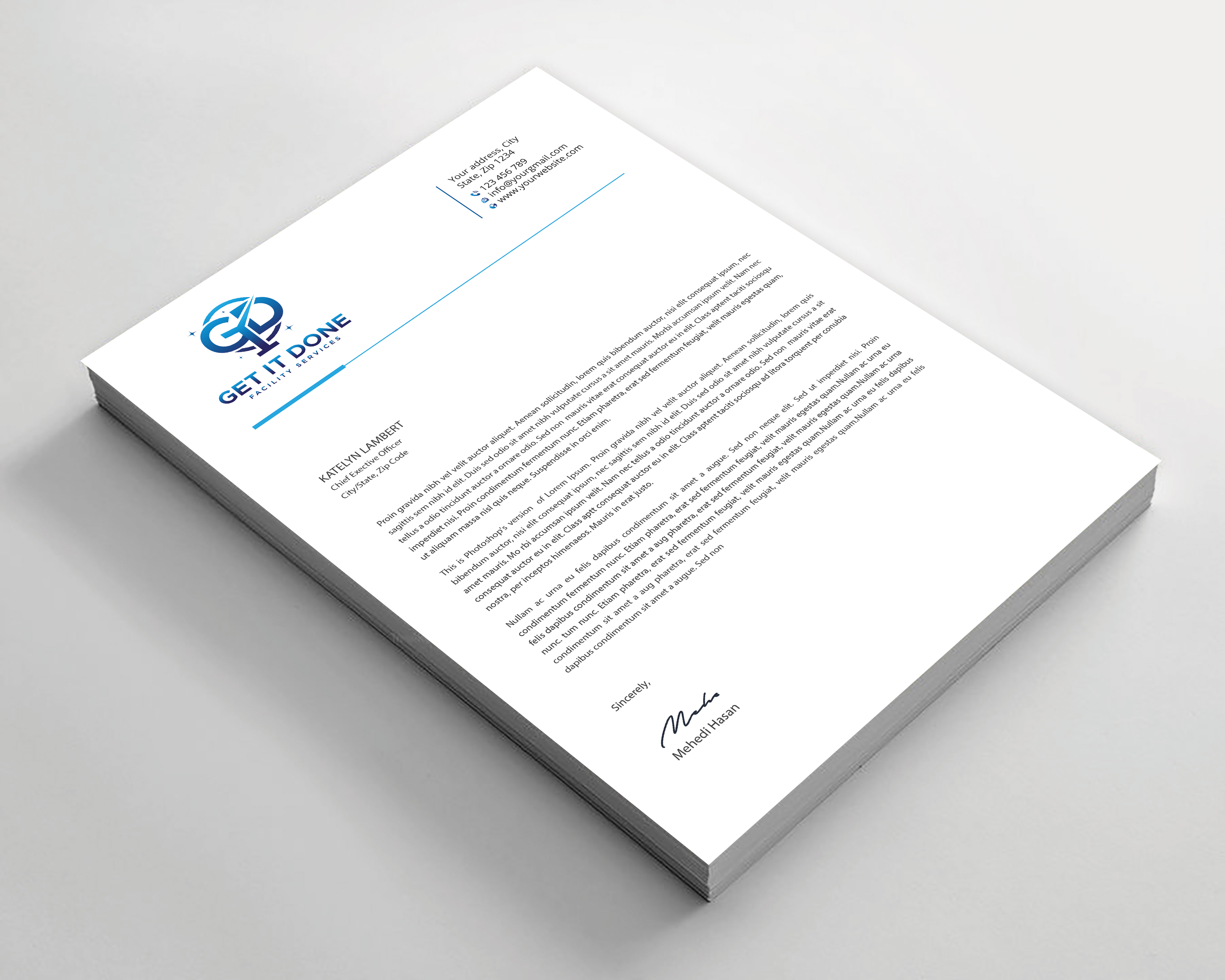 Letterhead Design by Expert Bappy for this project | Design #34089995