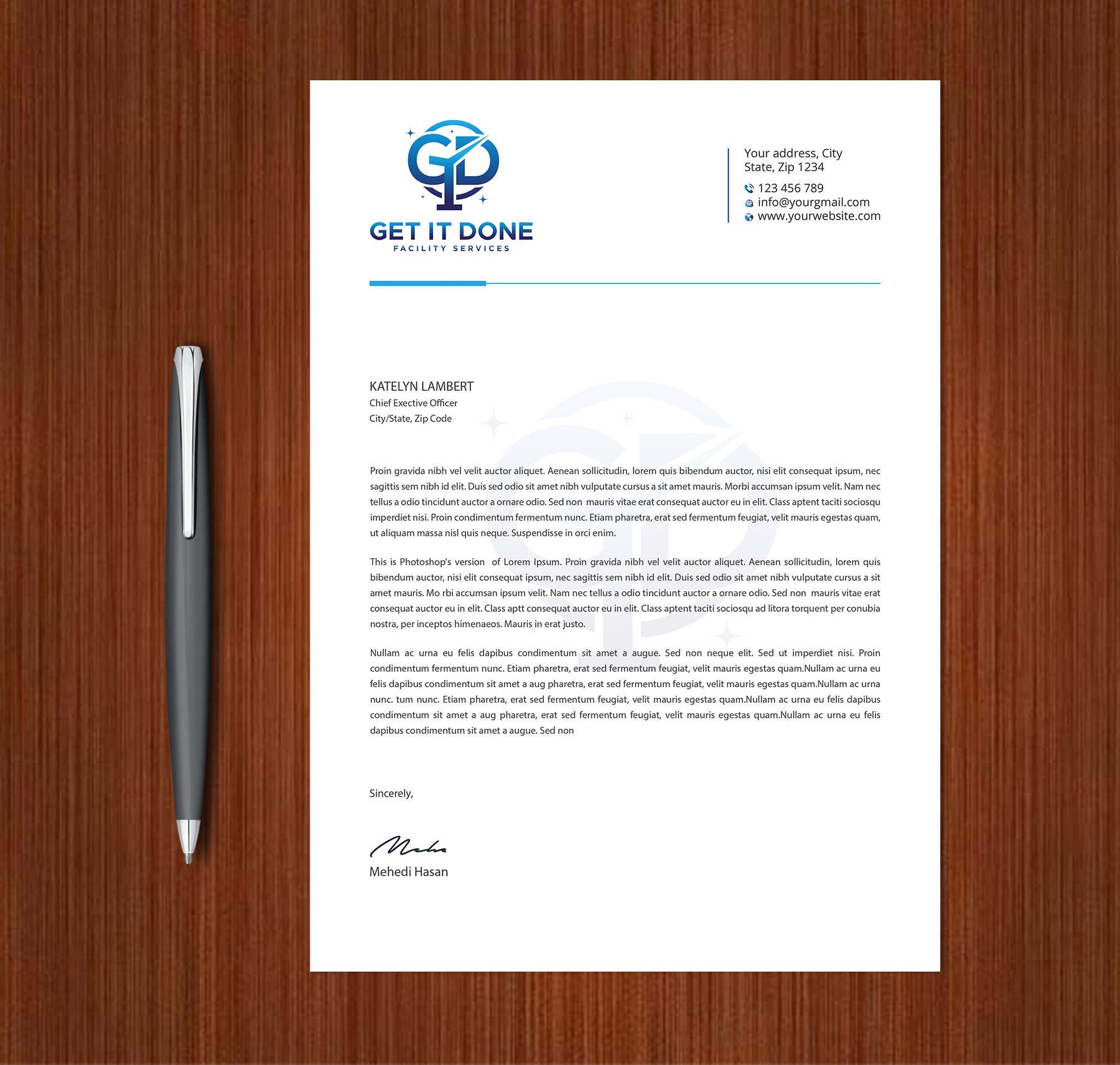 Letterhead Design by Expert Bappy for this project | Design #34089997