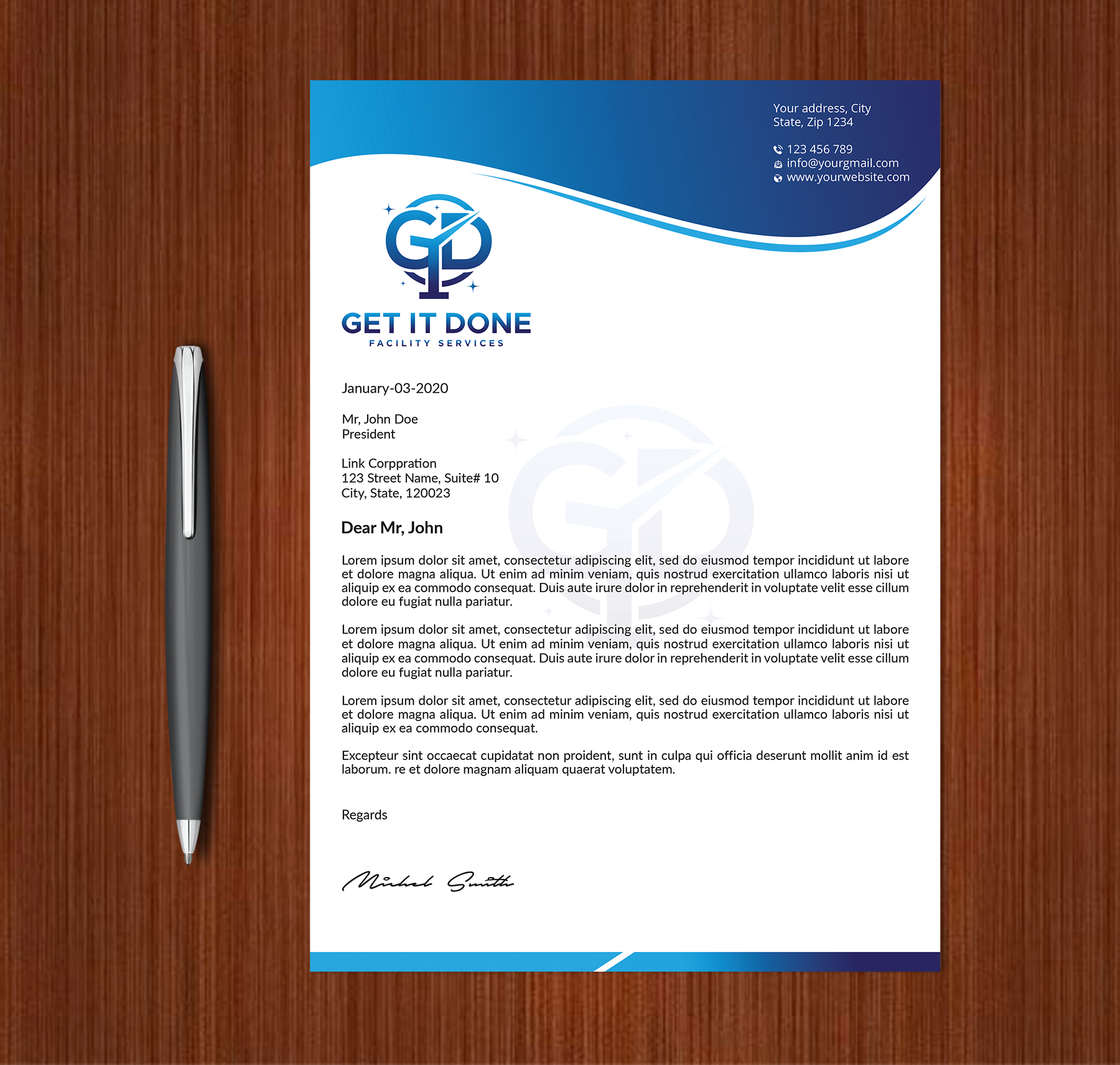 Letterhead Design by Expert Bappy for this project | Design #34090400