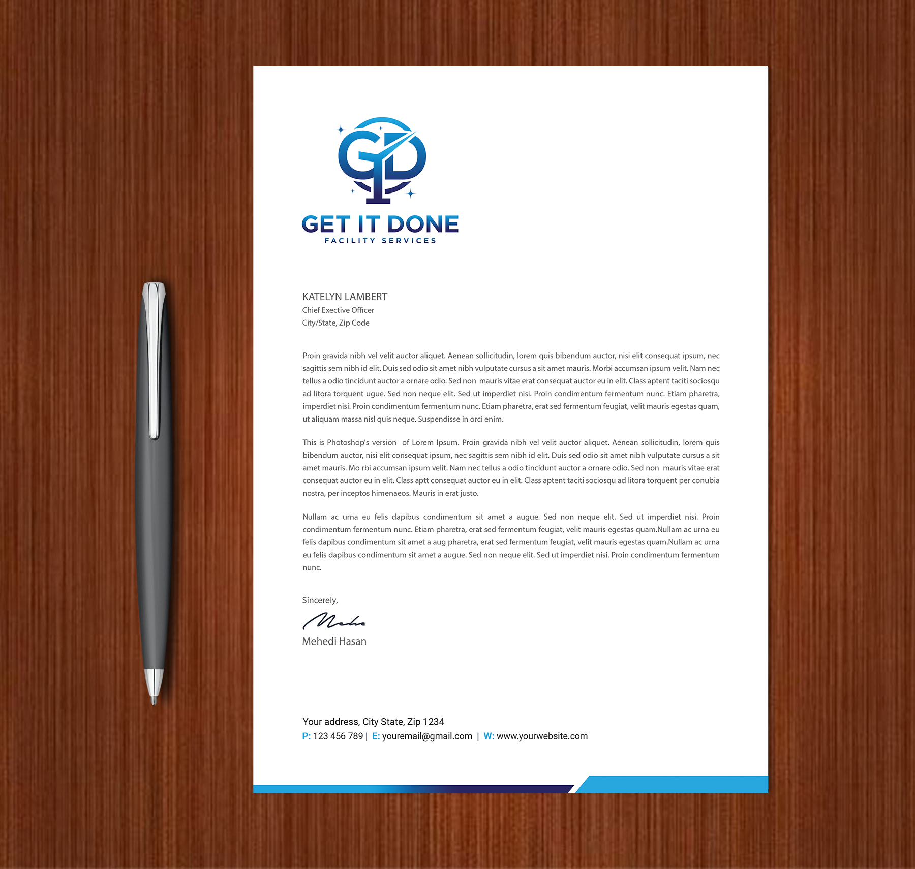 Letterhead Design by Expert Bappy for this project | Design #34090499