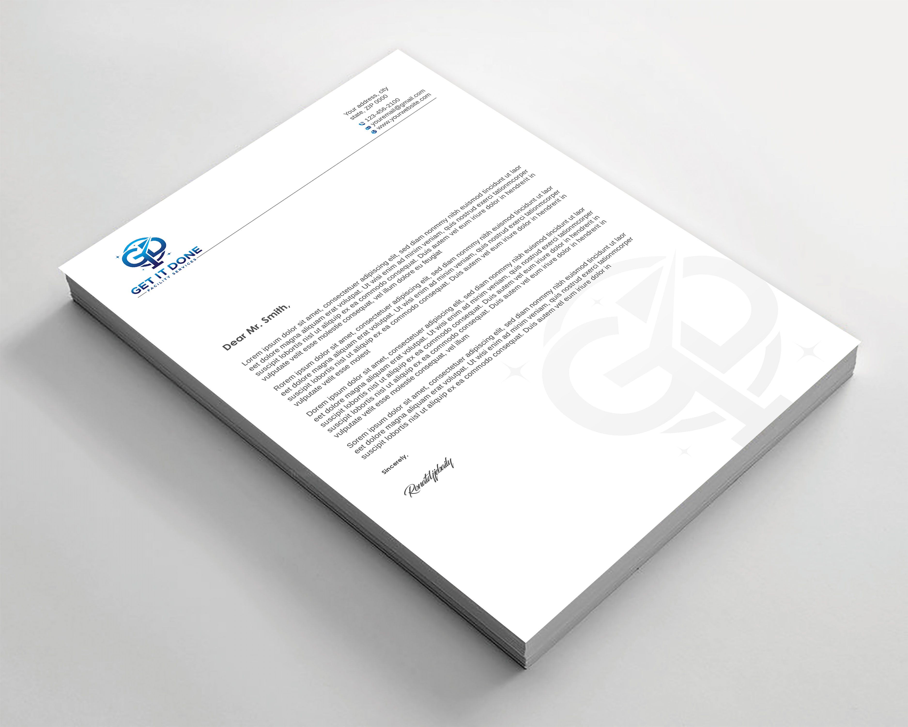 Letterhead Design by Imagine design000 for this project | Design #34088382