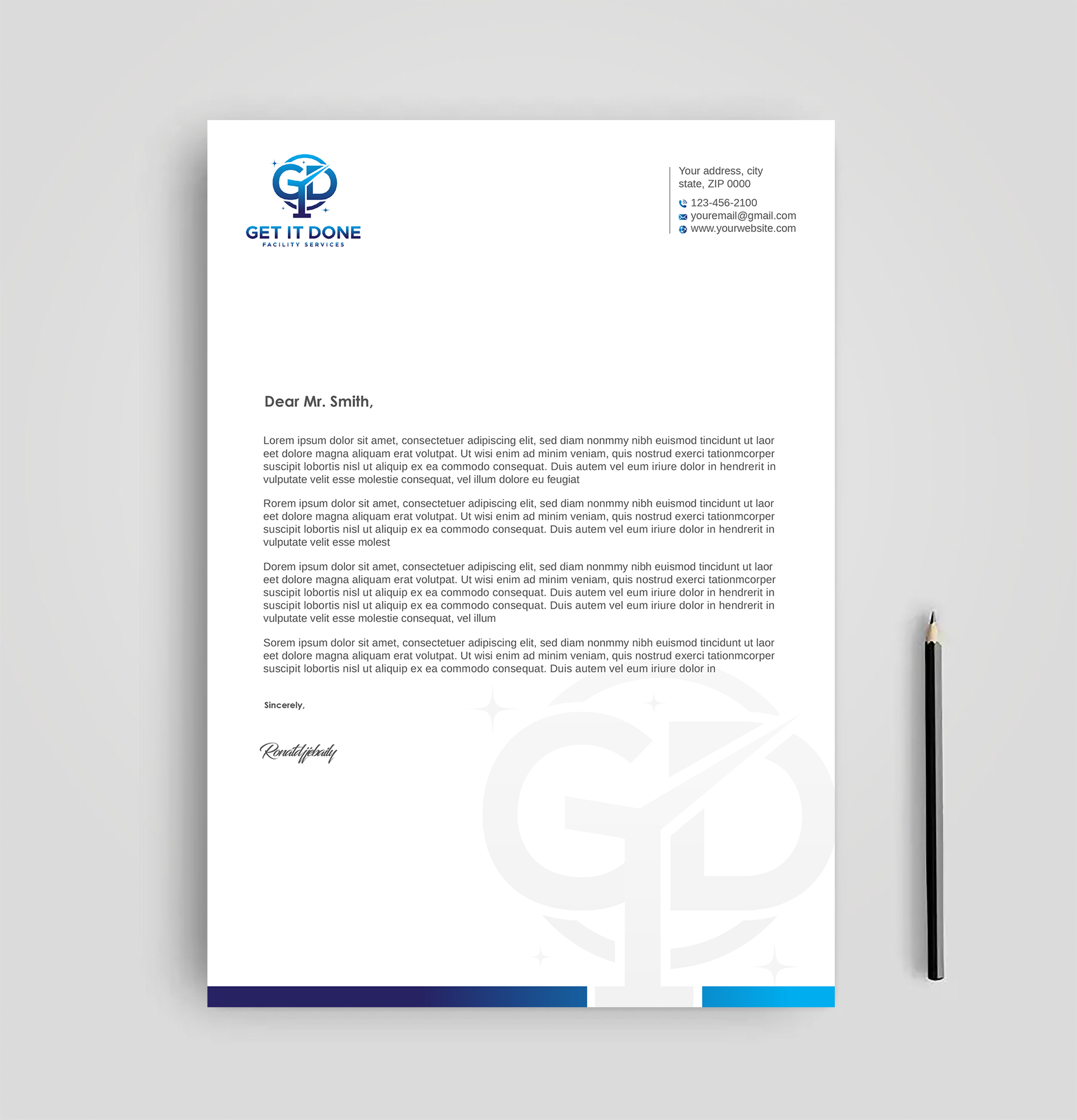 Letterhead Design by Imagine design000 for this project | Design #34088786