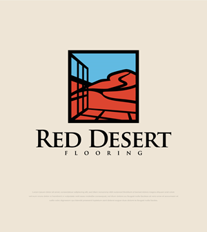 Logo Design by Designzz. for Red Desert Flooring/Picture Window Design Center | Design: #34097439