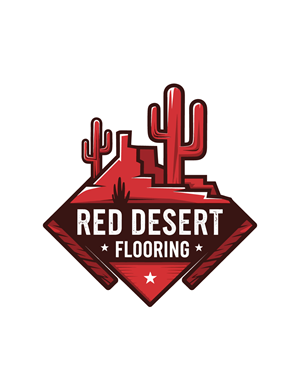Logo Design by Designzz. for Red Desert Flooring/Picture Window Design Center | Design: #34097534