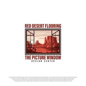 Logo Design by Peak design for Red Desert Flooring/Picture Window Design Center | Design: #34136434