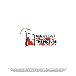 Logo Design by Peak design for Red Desert Flooring/Picture Window Design Center | Design: #34136435