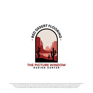 Logo Design by Peak design for Red Desert Flooring/Picture Window Design Center | Design: #34136437