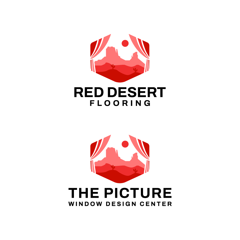 Logo Design by Choiresia.id for Red Desert Flooring/Picture Window Design Center | Design #34101013