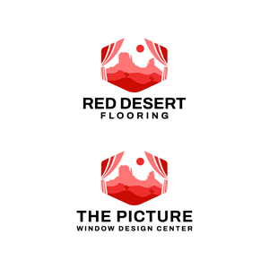 Logo Design by Choiresia.id for Red Desert Flooring/Picture Window Design Center | Design: #34101013