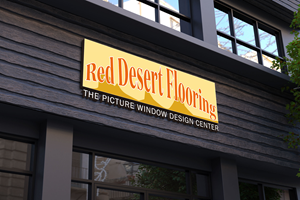 Logo Design by Kavth for Red Desert Flooring/Picture Window Design Center | Design: #34127485