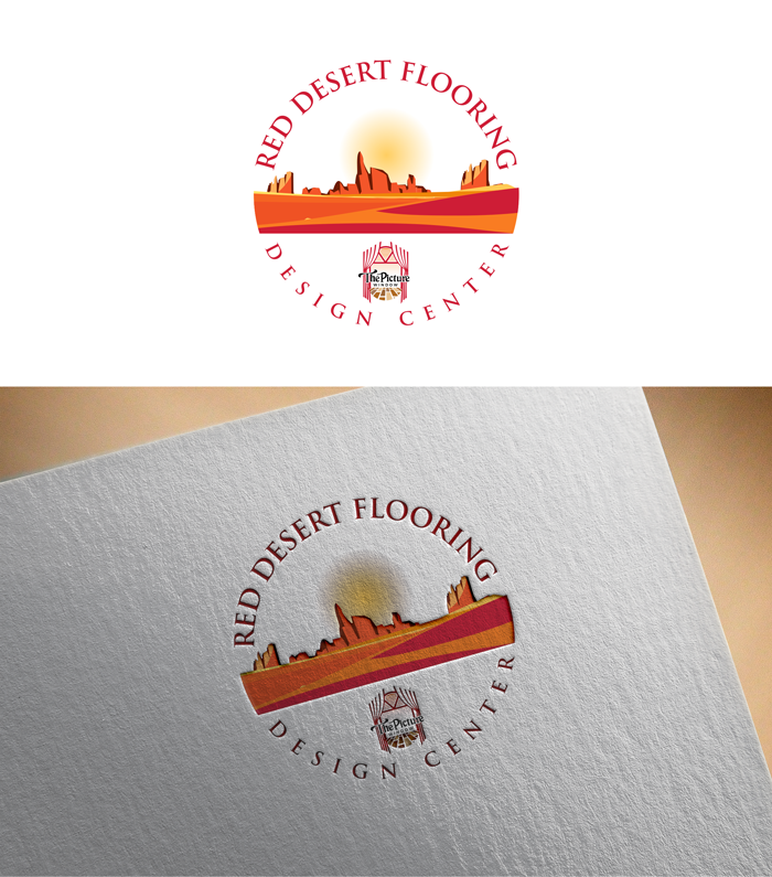 Logo Design by RA-bica for Red Desert Flooring/Picture Window Design Center | Design #34092104