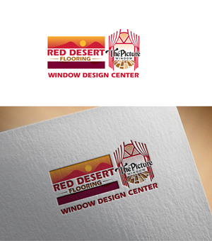 Logo Design by RA-bica for Red Desert Flooring/Picture Window Design Center | Design: #34092106