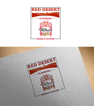 Logo Design by RA-bica for Red Desert Flooring/Picture Window Design Center | Design: #34092107