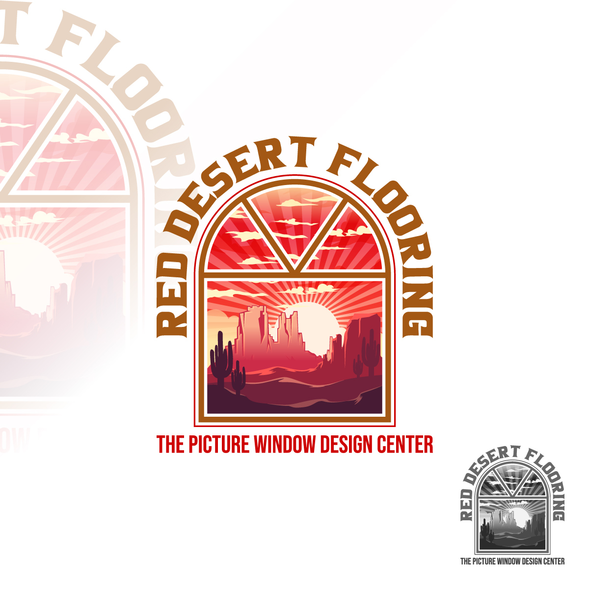 Diseño de Logo por Suvendu.S para Red Desert Flooring/Picture Window Design Center | Diseño #34125567