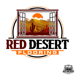 Logo Design by Suvendu.S for Red Desert Flooring/Picture Window Design Center | Design: #34126652
