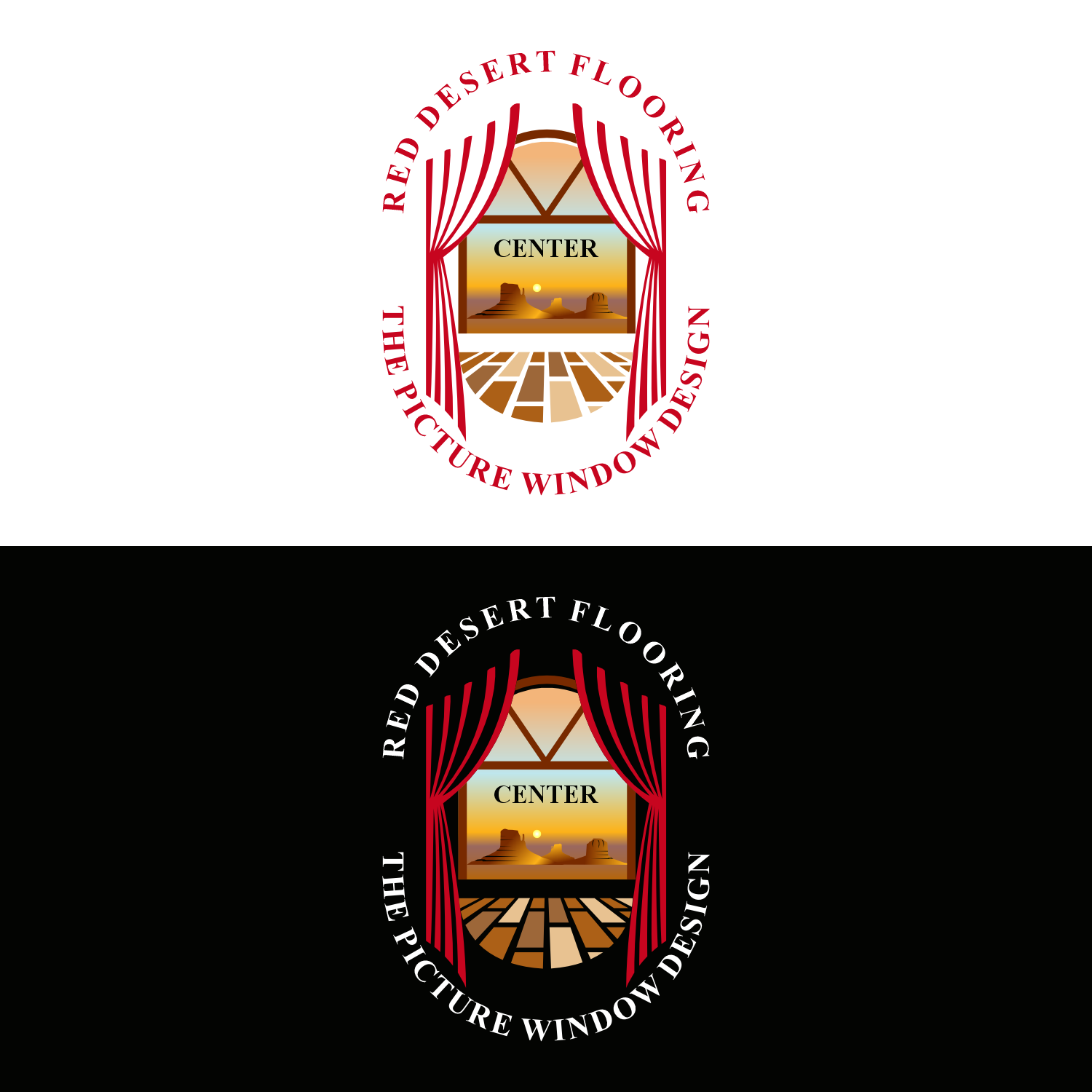 Logo Design by cah awu for Red Desert Flooring/Picture Window Design Center | Design #34088055