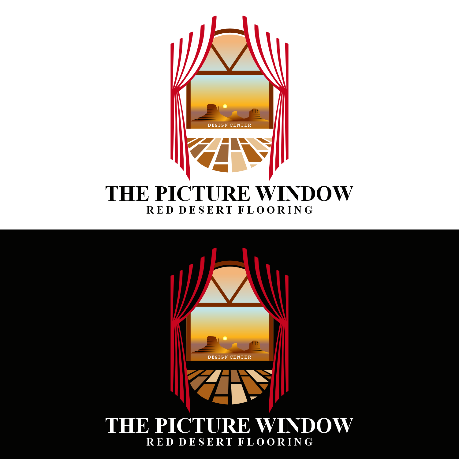 Logo Design by cah awu for Red Desert Flooring/Picture Window Design Center | Design #34096122