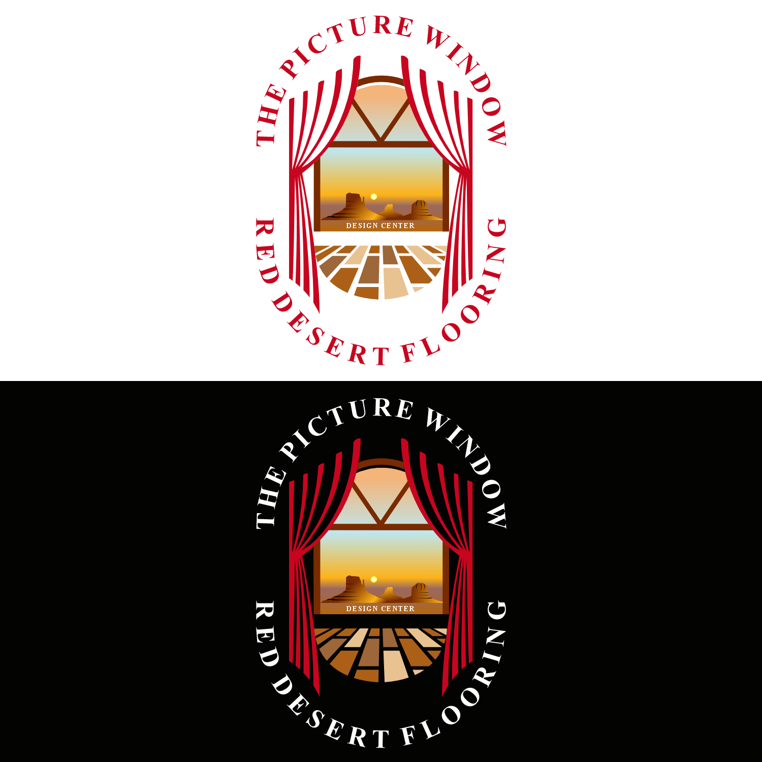 Logo Design by cah awu for Red Desert Flooring/Picture Window Design Center | Design #34096123