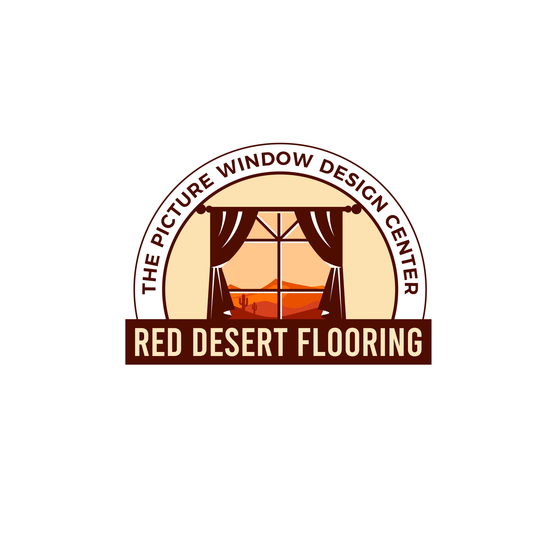 Logo Design by debdesign for Red Desert Flooring/Picture Window Design Center | Design #34090704