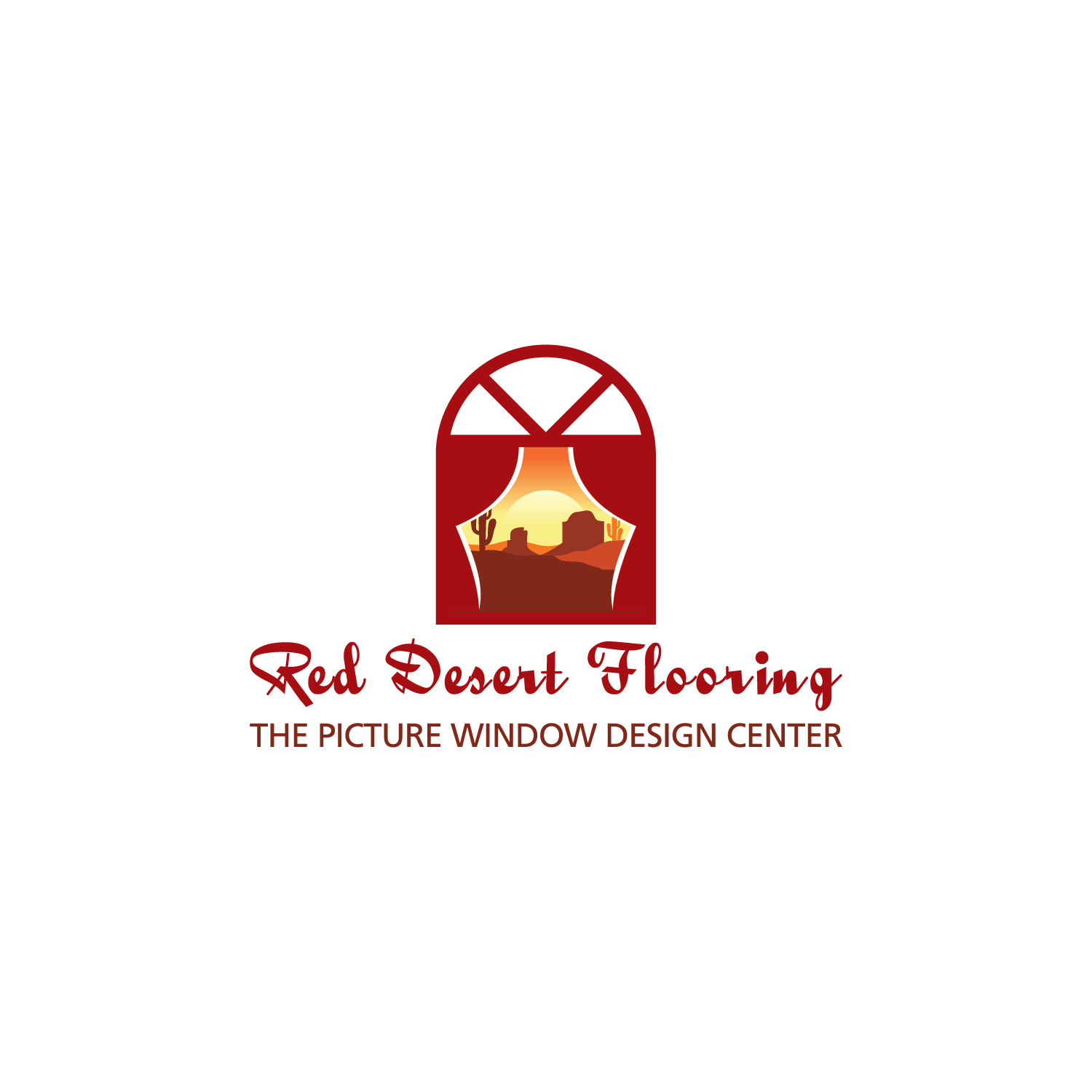 Logo Design by Maxo-Biz for Red Desert Flooring/Picture Window Design Center | Design #34090137