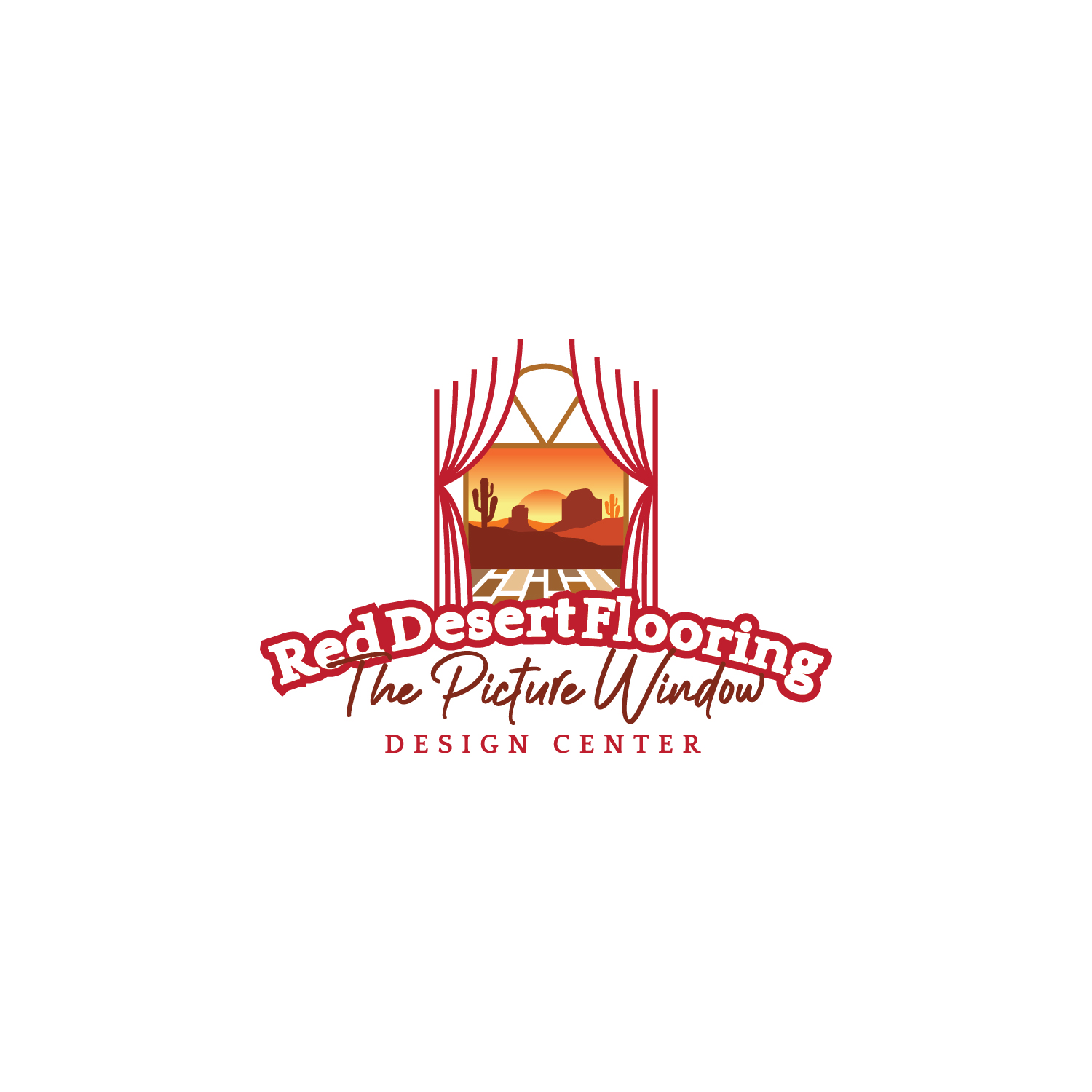 Logo Design by Maxo-Biz for Red Desert Flooring/Picture Window Design Center | Design #34090138