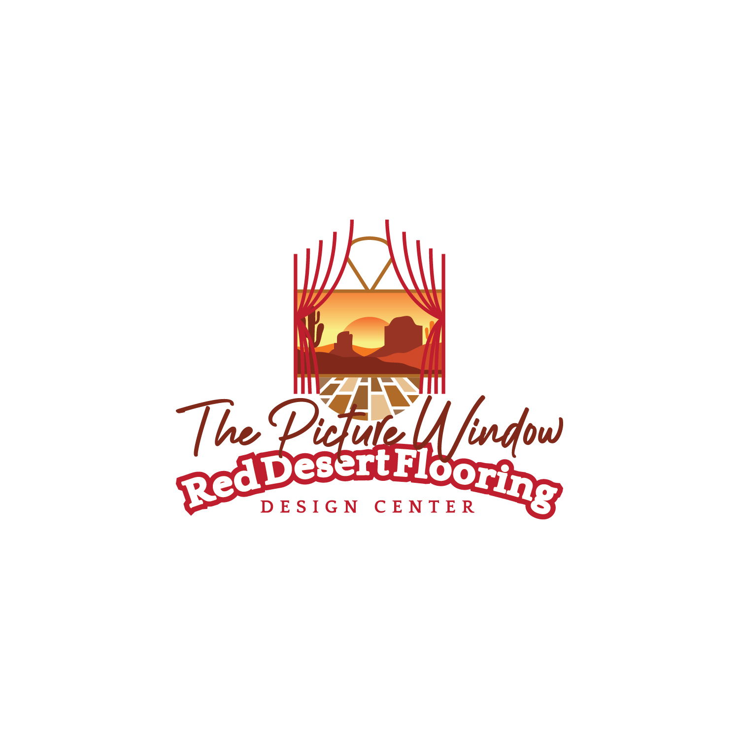 Logo Design by Maxo-Biz for Red Desert Flooring/Picture Window Design Center | Design #34098496