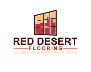Logo Design by AB design ..... for Red Desert Flooring/Picture Window Design Center | Design: #34091240