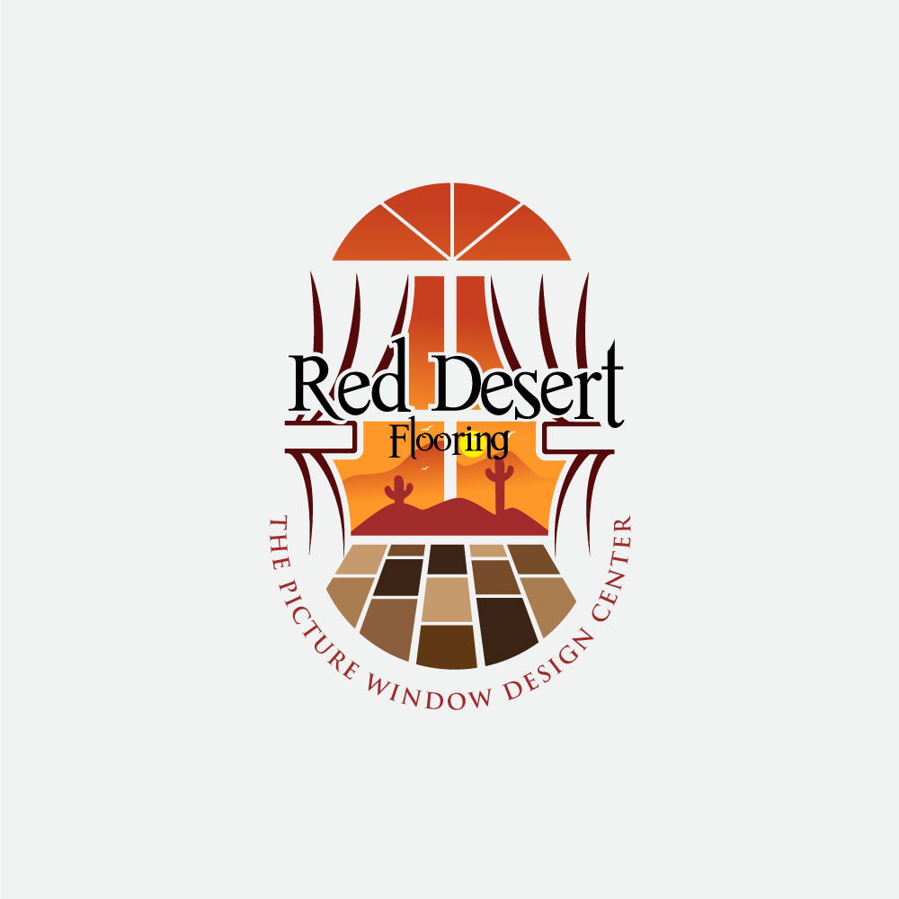 Logo Design by Maria's Creation for Red Desert Flooring/Picture Window Design Center | Design #34093142